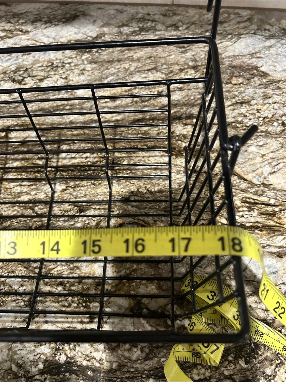 Black Wire Caddy Basket - Versatile Hanging Storage